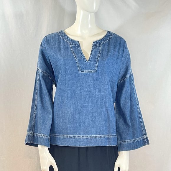 Coastal Ease Vibe Denim Chambray Top | Madewell - Picture 8 of 8